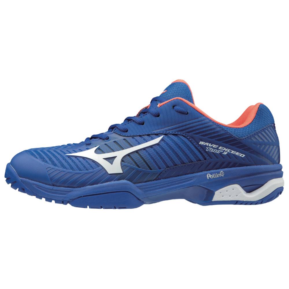 Panske Tenisove Topanky Mizuno Wave Exceed Tour 3 AC Modre Vypredaj IUXY73129